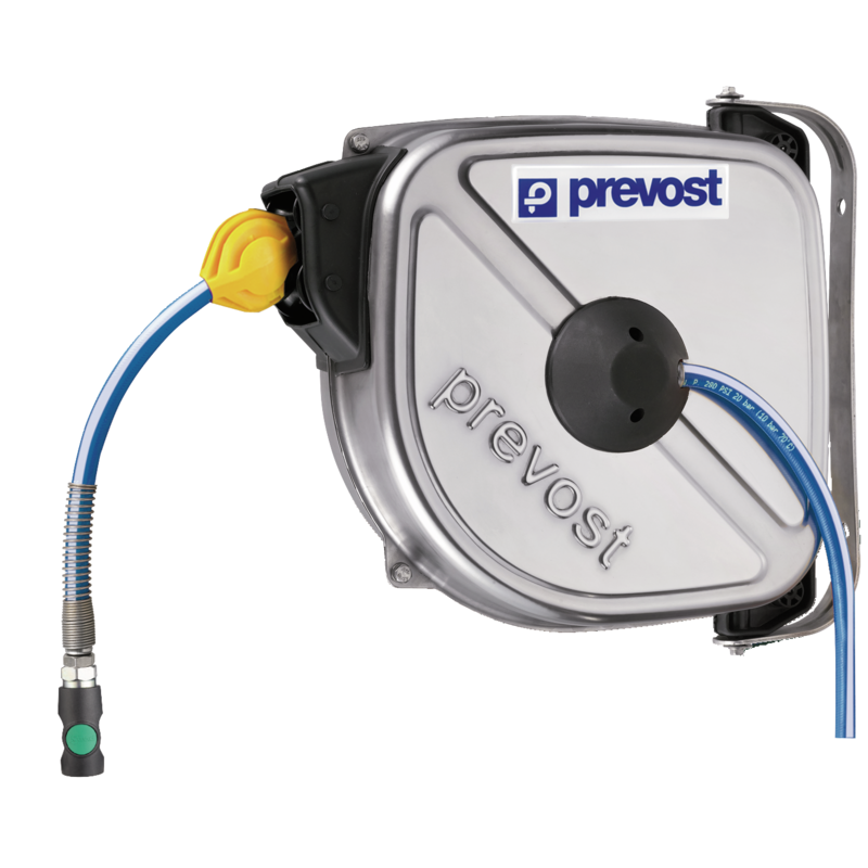 PREVOST DRFINB1012ESHE  12 m automatischer Edelstahl-Schlauchaufroller Sanftaufrollung