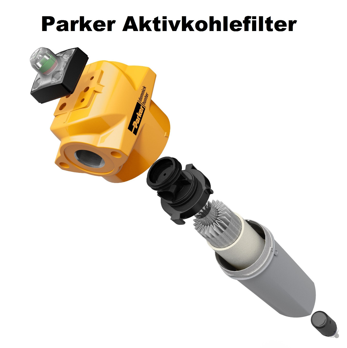 3/8" PARKER Aktivkohlefilter AA (0,01 µm) bis 0,6 m³/min