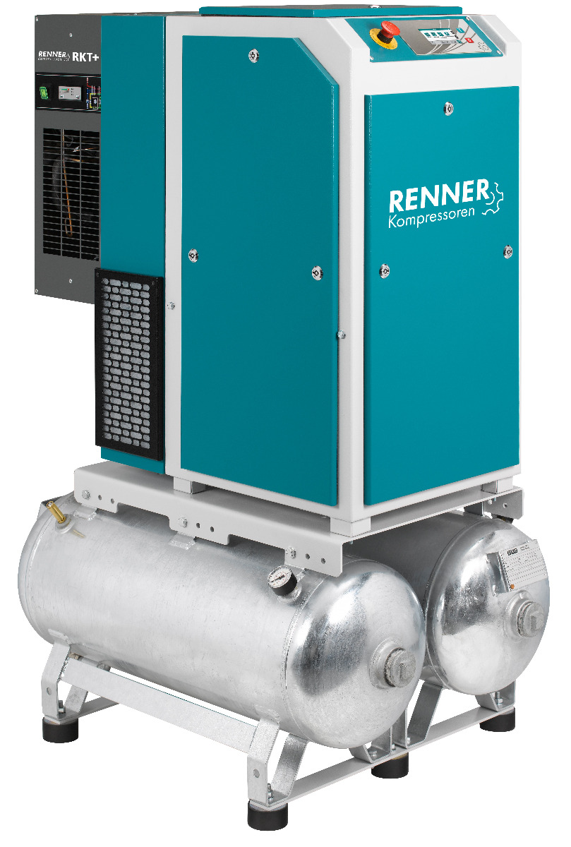 RSDKF-PRO 5,5 frequenzgesteuerter Schraubenkompressor mit Druckluftbehälter & Trockner