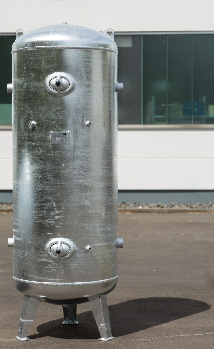 1500 Liter Druckluftbehälter stehend, verzinkt - 11 bar (MADE in GERMANY)
