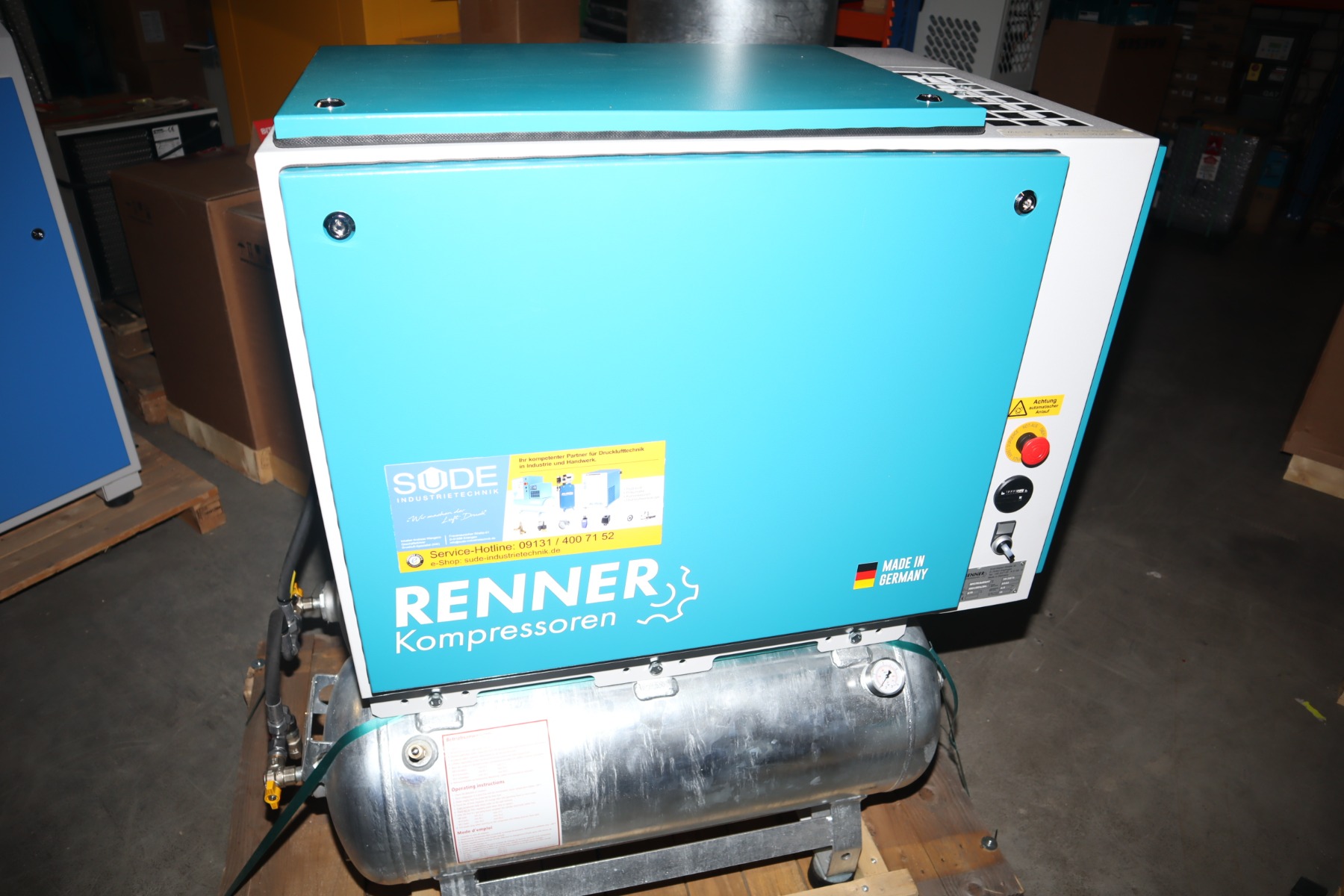 4 kW Kolbenkompressor 2x 90 L Behälter RENNER RIKO 700/2x90 S