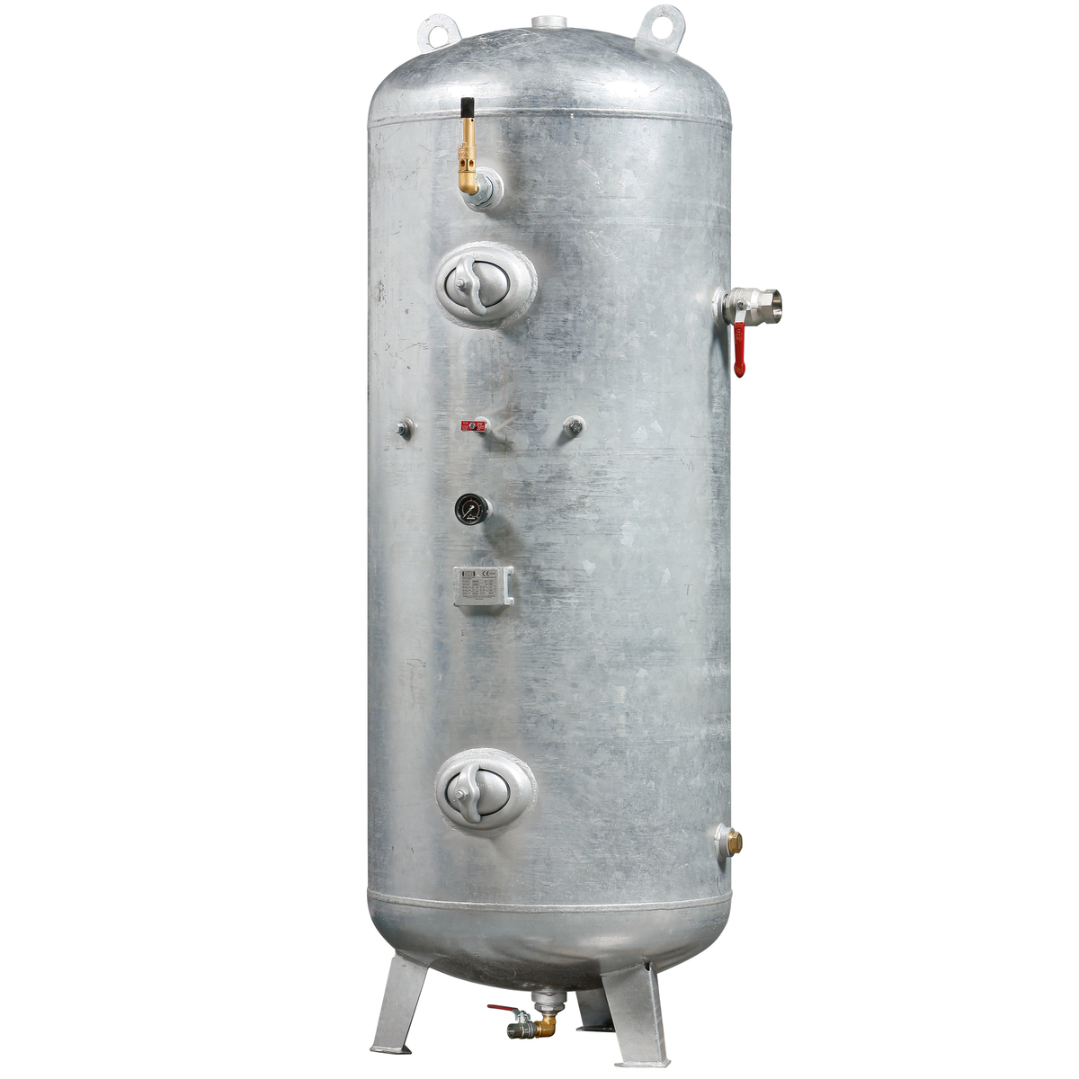 1000 Liter Druckluftbehälter stehend, verzinkt 11 bar