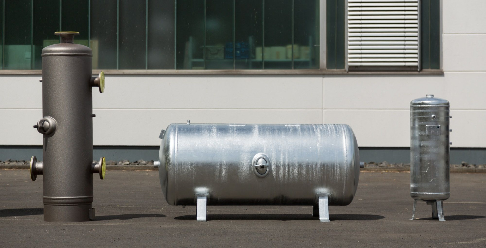 1000 Liter Druckluftbehälter liegend, verzinkt - 11 bar (MADE in GERMANY)