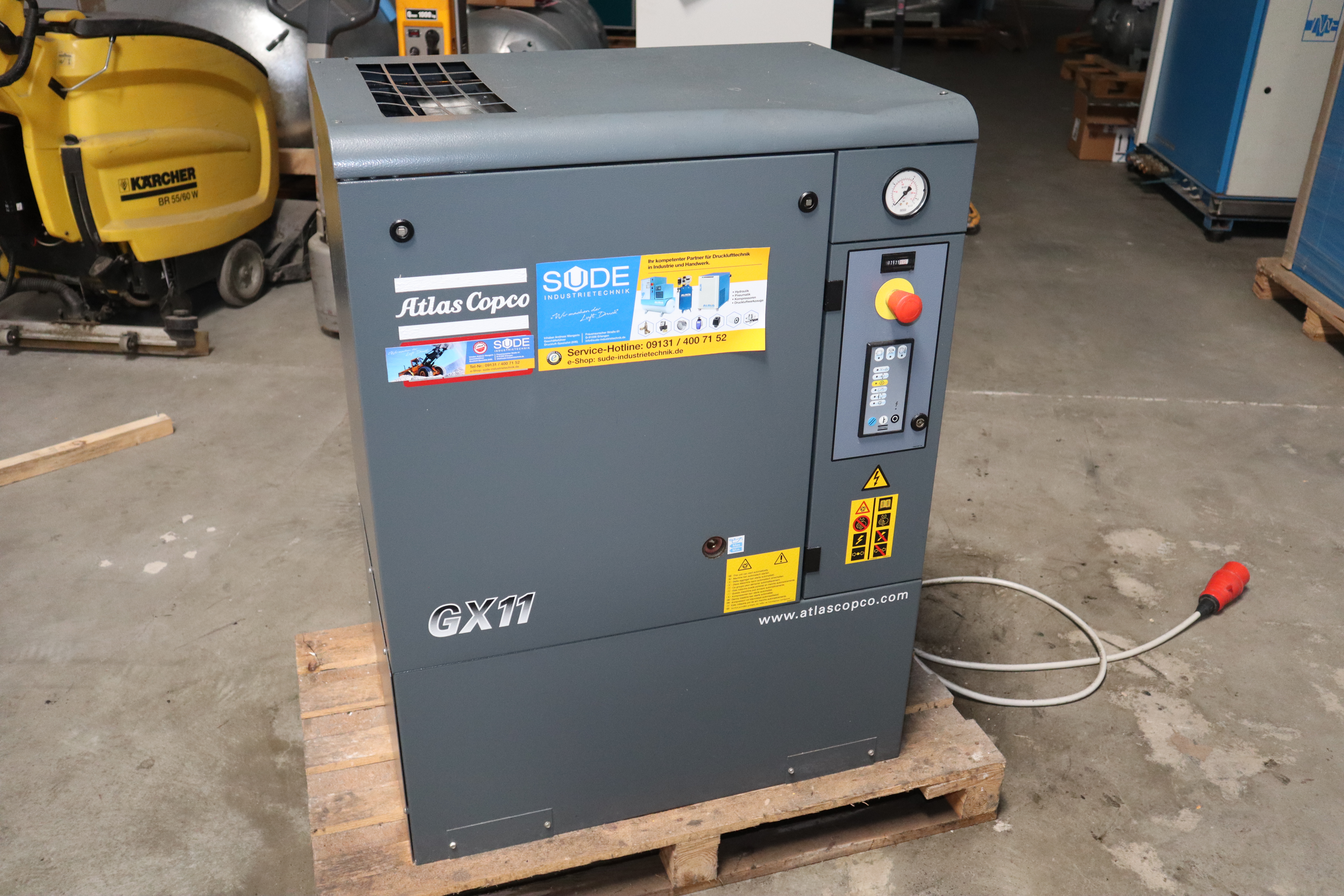 gebrauchter ATLAS COPCO GX 11P Schraubenkompressor ohne Trockner