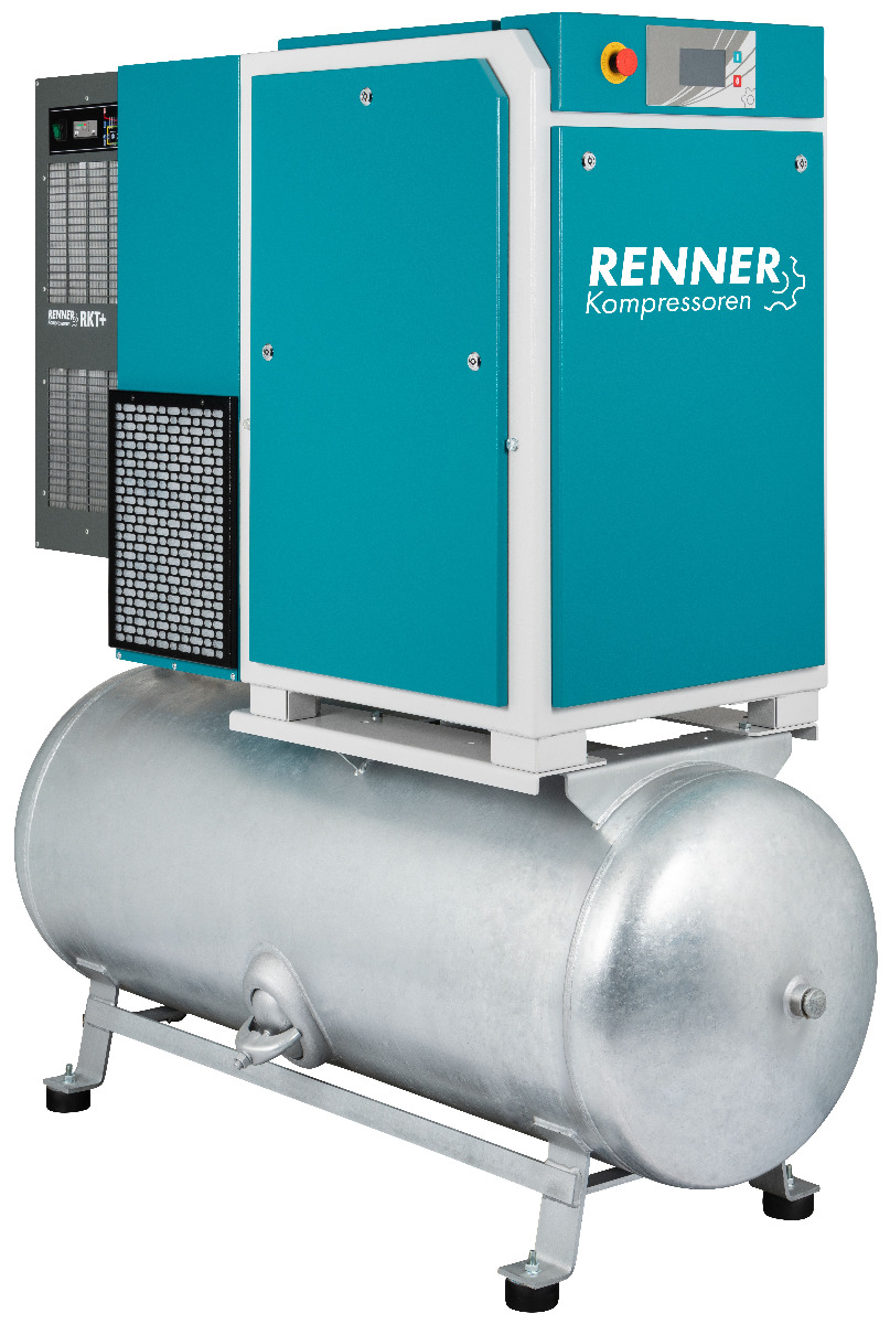 RSDKF-PRO 7,5 frequenzgesteuerter Schraubenkompressor mit Druckluftbehälter & Trockner