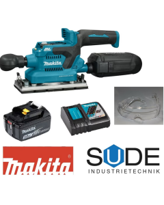 Sparset Makita DBO382Z inkl.1x 3,0Ah Akku und Ladegerät+Brille