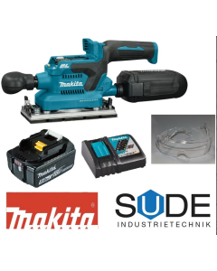Sparset Makita DBO382Z inkl.1x 5,0Ah Akku und Ladegerät+Brille