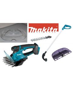 Makita Akku-Grasschere DUM604ZX mit Verlängerung & Schutzbrille