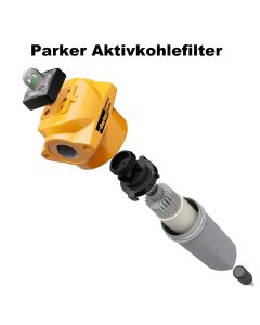 1/4" PARKER Aktivkohlefilter AA (0,01 µm) bis 0,6 m³/min