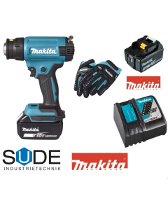 Sparset Makita DHG181ZK +5,0Ah Akku+Ladegerät+Handschuhe+Koffer