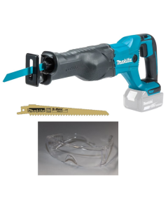 Makita DJR186 Akku Reciprosäge Schutzbrille 2 Sägeblätter