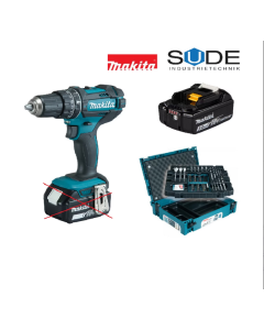 Makita Akku-Schrauber DHP482Z Schlagbohrschrauber +Akku+ Bit-Set