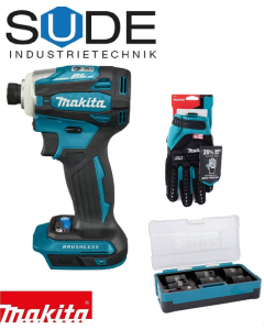 Makita DTD172 Akku Schlagschrauber 18 V Steckschlüssel Handschuhe