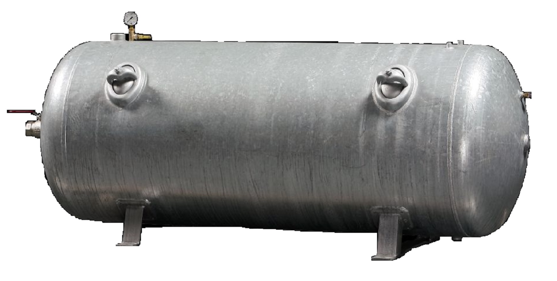 5000 Liter Druckluftbehälter liegend, verzinkt 11 bar