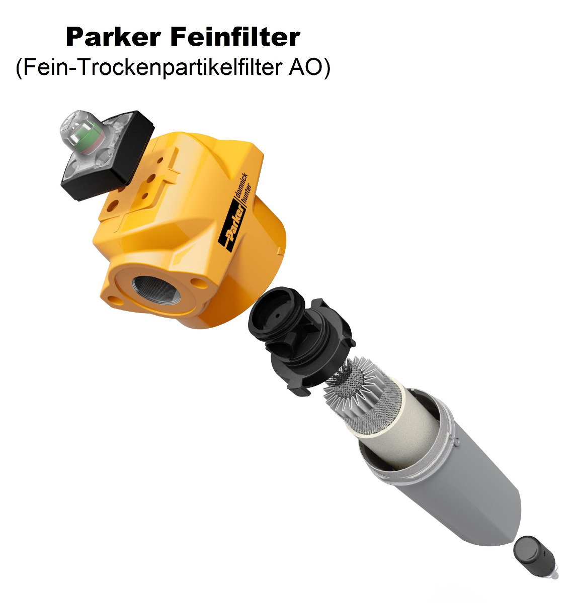 1/2" PARKER Feinfilter AO (0,01 µm) bis 1,8 m³/min