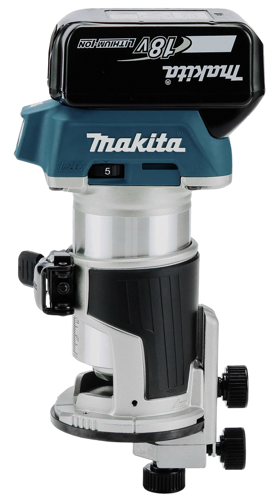 Makita Akku-Multifunktionsfräse DRT50ZJX2 + Zubehör,+Schutzbrille, ohne Ladegerät und Akku