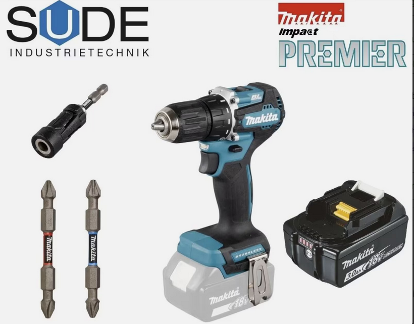 Makita DHP487 Akku-Schlagschrauber Bits Bithalter Akku