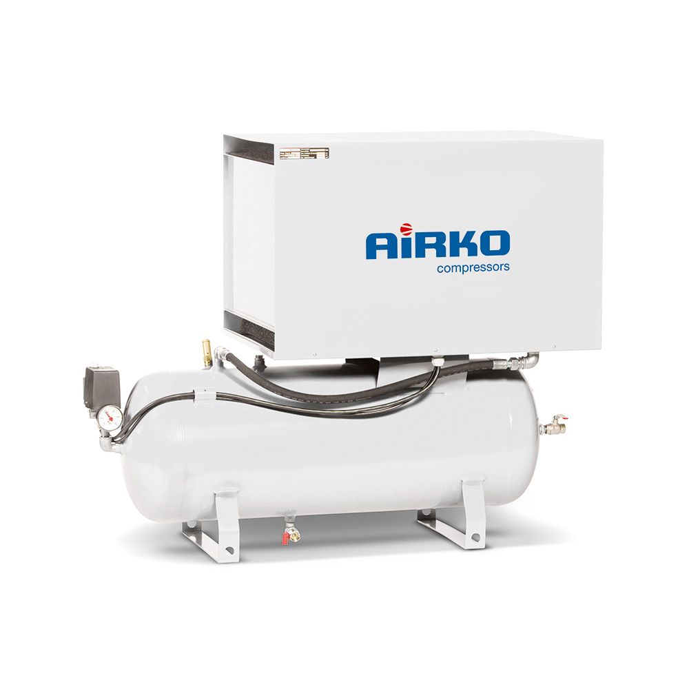 AIRKO-O-759-270-B ölfreier Kolbenkompressor mit 270 Liter Behälter und Schalldämmbox