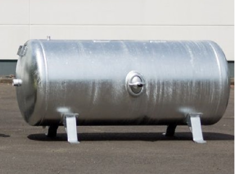 500 Liter Druckluftbehälter liegend, verzinkt - 16 bar (MADE in GERMANY)